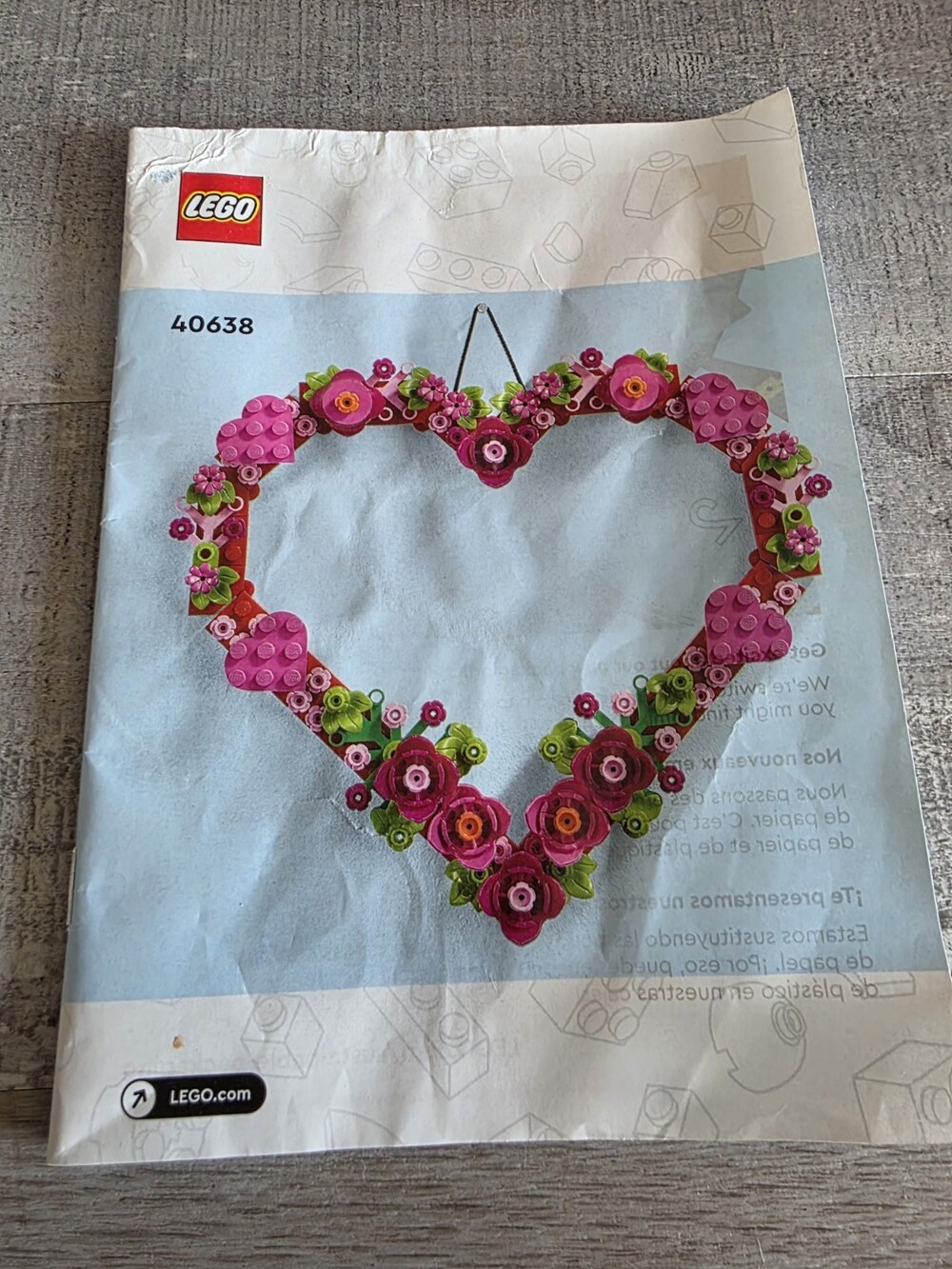 LEGO 40638 Heart Ornament Instruction Manual Only! No Bricks! Valentine's g47